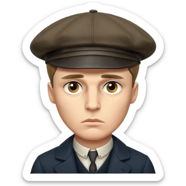 Tommy Shelby make his face exact  with  hat  sticker