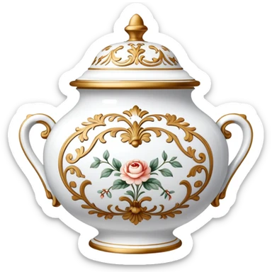 White romantic vintage aesthetic object sticker