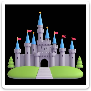 king and queen, castle background sticker