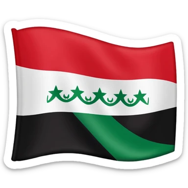 Iraqi baathist sadam flag sticker