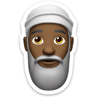 Create a bearded black Muslim man sticker