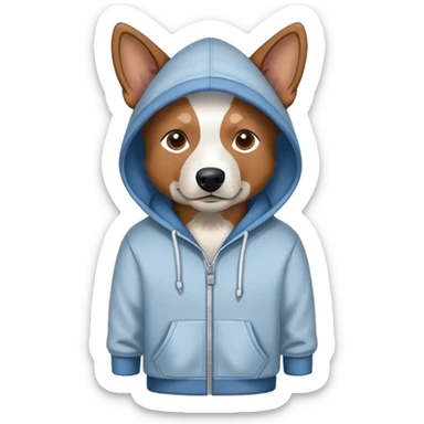 Blue heeler with hoodie sticker