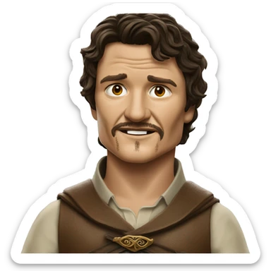 Pedro pascal in the lord of the rings  sticker