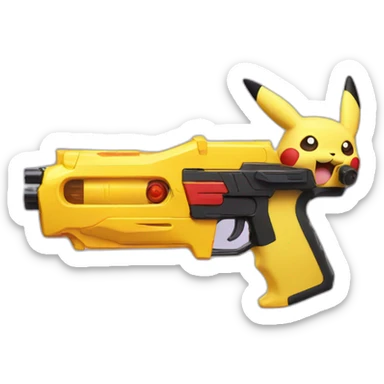pikachu nerf gun sticker