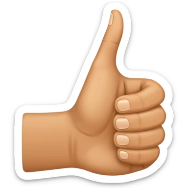 Create an emoji that shows a human hand giving a thumbs up gesture. sticker