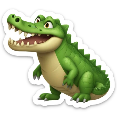 Crocodile in touxito playing tannis sticker