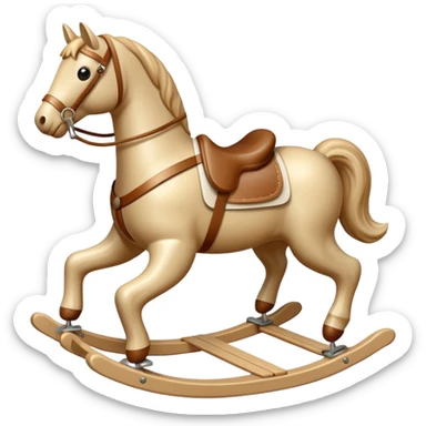 beige Rocking Horse sticker
