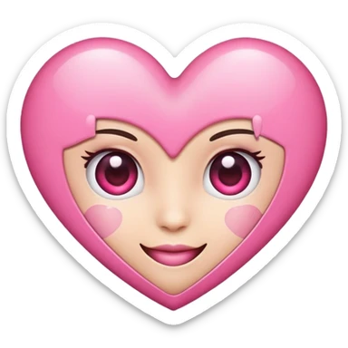 Love emoji with lash strips  sticker