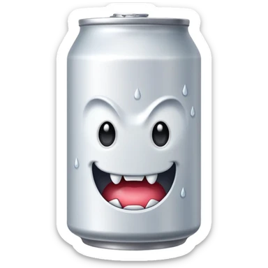 white monster can sticker