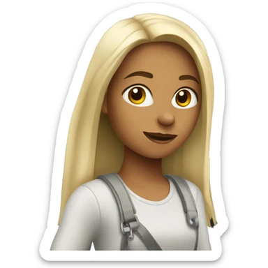 Girl with car interior details sticker