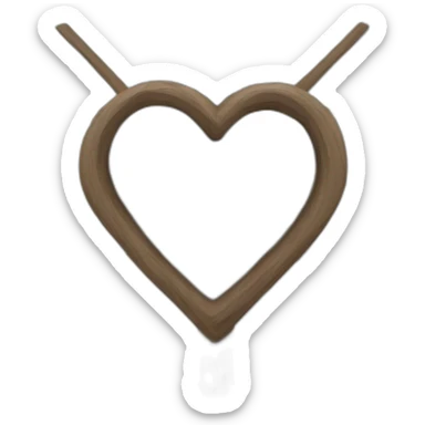 A white heart looks out of the window sticker