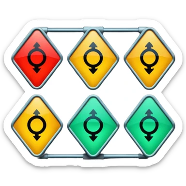 mac os icon rotation retro traffic signal arrows rotating inversion sticker