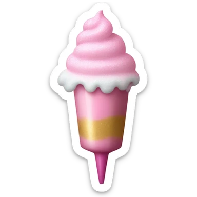 cotton candy milkshake with glitter  sticker