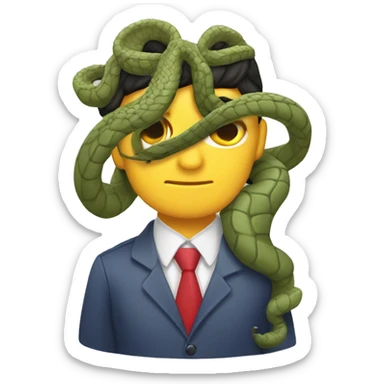 Araña con cabeza de serpiente sticker