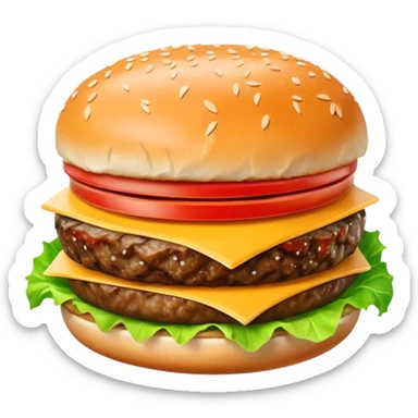want it in packaging burger sticker