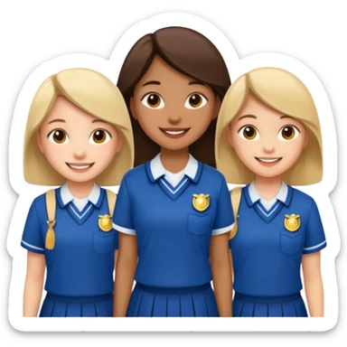 Escolta de escuela niñas sticker