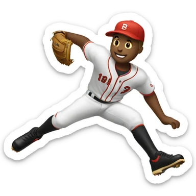 baseball player sliding sticker
