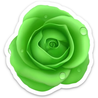 Green rose real sticker