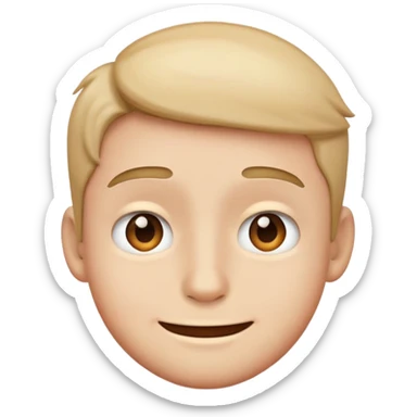 create face emoji of boy showing cute sarcasm sticker