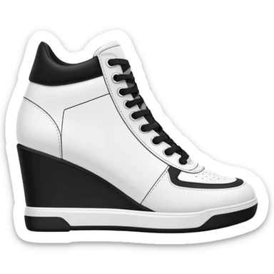 line art wedge sneakers sticker