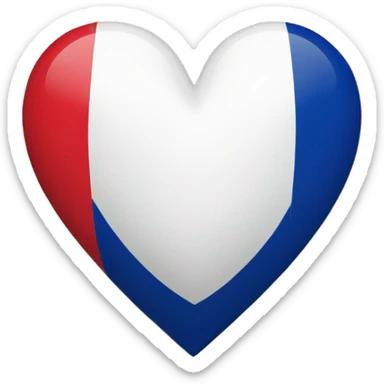 heart with french flag sticker