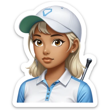 sorayama girl golfing sticker