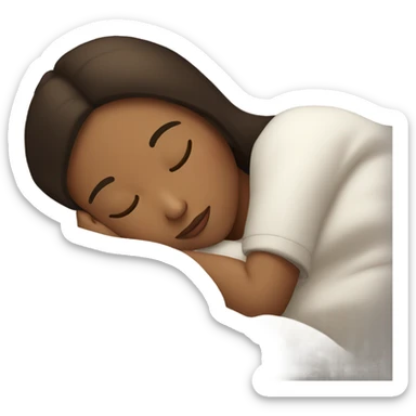 Brunette girl sleeping sticker