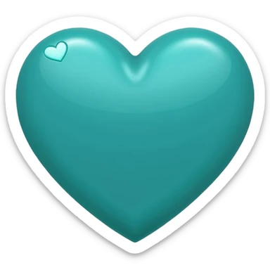 Teal heart saying 'da best'  sticker