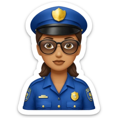 woman police wearing sun glasses sticker