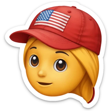 red cap the US Flag on it sticker