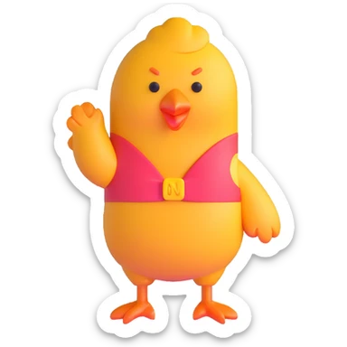 chicken nugget wearing a swimsuit sticker