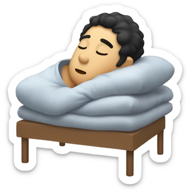 Black hair giro sleeping sticker