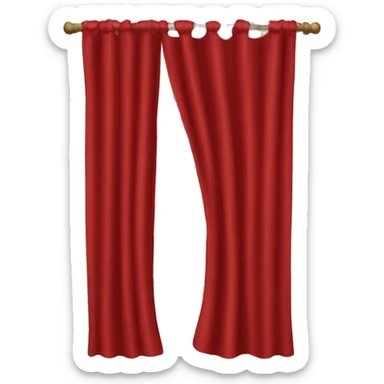 Red curtains  sticker