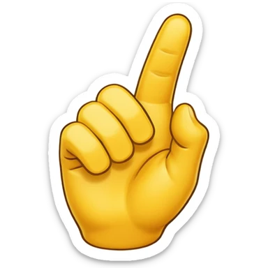 emoji apuntando con la mano hacia la camara sticker