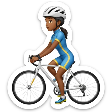 City Cyclist black woman sticker