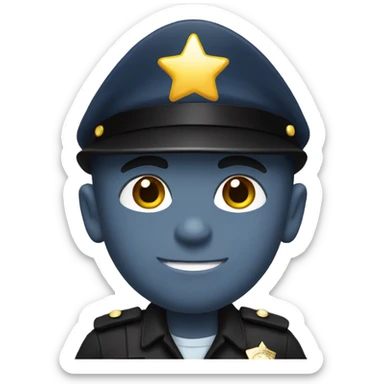 Cop with Santa hat sticker