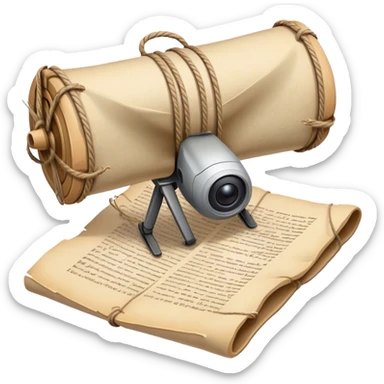 drone carrying ancient scroll  sticker