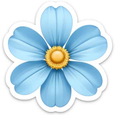 light blue flower sticker