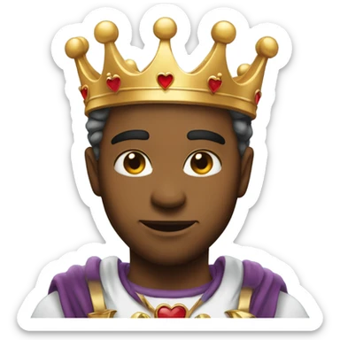 ❤️‍🔥wearing👑 no person just heart and crown  sticker