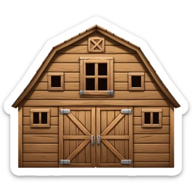 barn (iOS emoji style) sticker