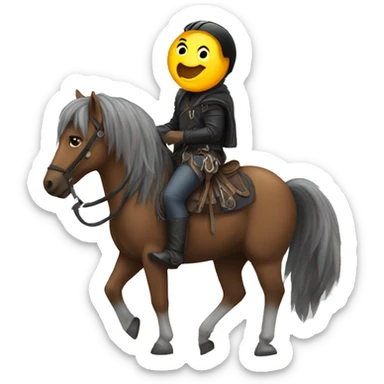 Rock on a horse  sticker