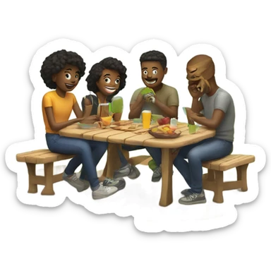 outdoor fun with friends sticker