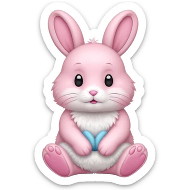 pink rabbit sticker