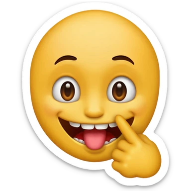 Emojis qui se mord un doigt coquin  sticker