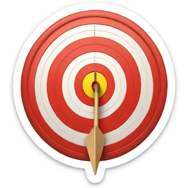 arrow in bullseye target sticker