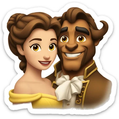 Beauty and the beast sticker