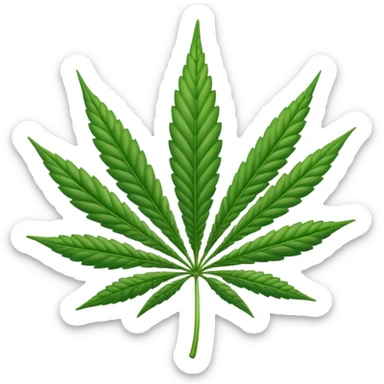 emoji hoja de marihuana sticker