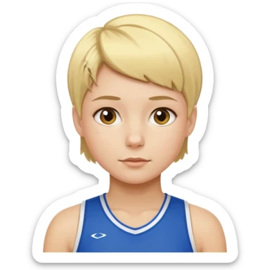 blonde short haired athlete sticker