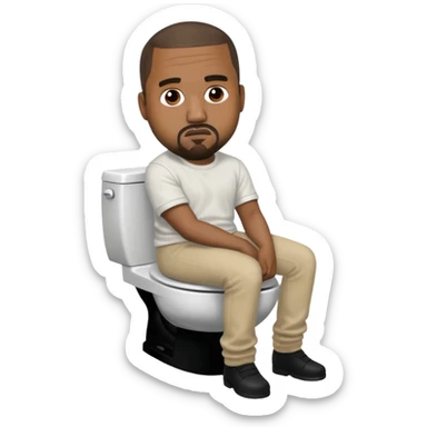 Kanye on toilet sticker