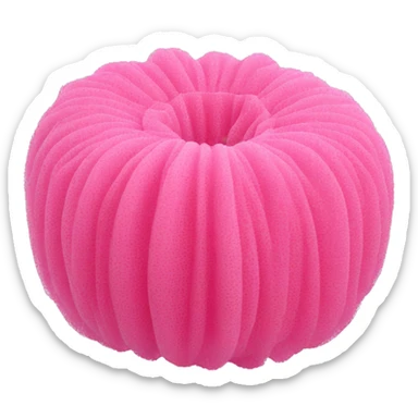 pink mesh sponge loofah sticker